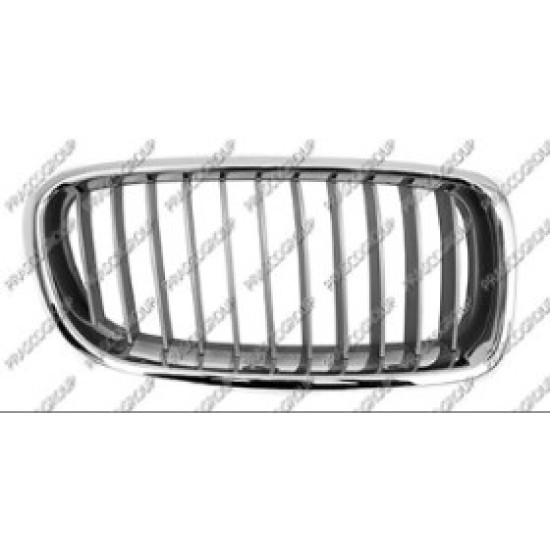 Griglia Radiatore Destra Verniciata Argento Con Modanatura Cromata Mod.Modern Line BMW  3 Series - F30/F31 - 09/11 - 12/14  51137263480