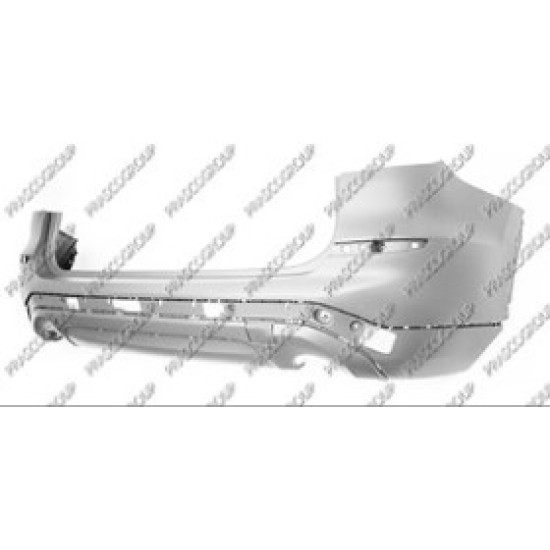 Paraurti Posteriore Con Primer-Con Tappo Coprigancio Con Tracce Park Assist Mod. Xline BMW  X3 - G01 - 08/17 -  51127488216