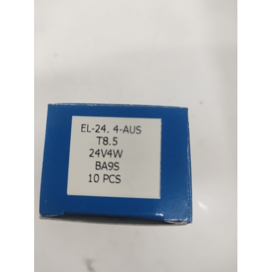 SET 10 Lampadine T8.5 / T10   24V 4W BA9S EL-24,4-AUS