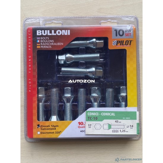 Kit bulloni Ruote 43mm Conici  PILOT