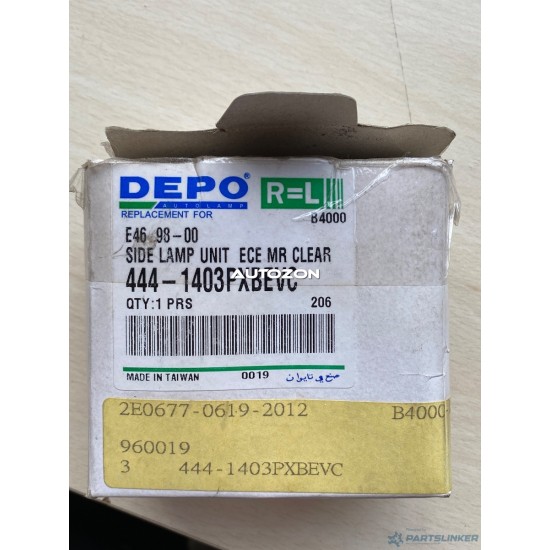 Indicatore di direzione del parafango anteriore BMW 3 IV E46 1998 - 2005 Depo 444-1403PXBEVC